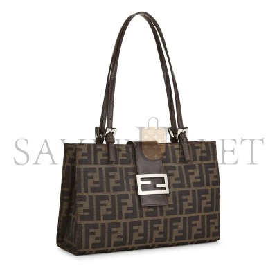 FENDI SMALL ZUCCA CANVAS SHOPPING TOTE BAG (28*20*8cm) 